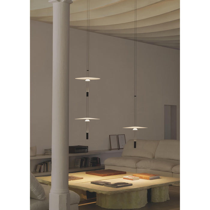Vibia Flamingo Mini 1575 hanglamp LED Ø45 wit|zwart
