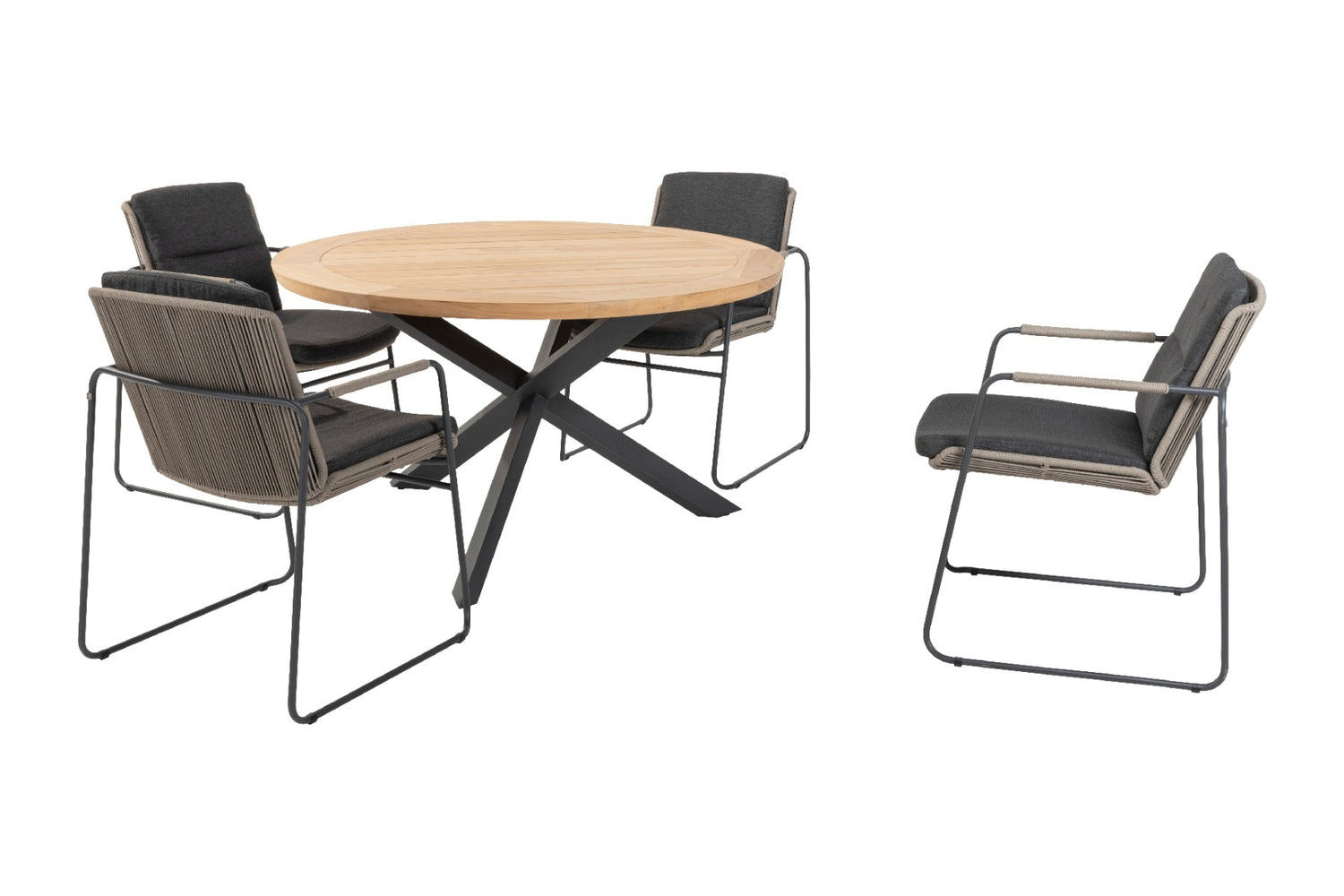 Taste Parma|Prado ronde tuinset - 5-delig - stapelbaar