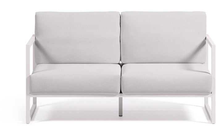 Kave Home - Comova 2-zits bank voor buiten wit en aluminium 150 cm