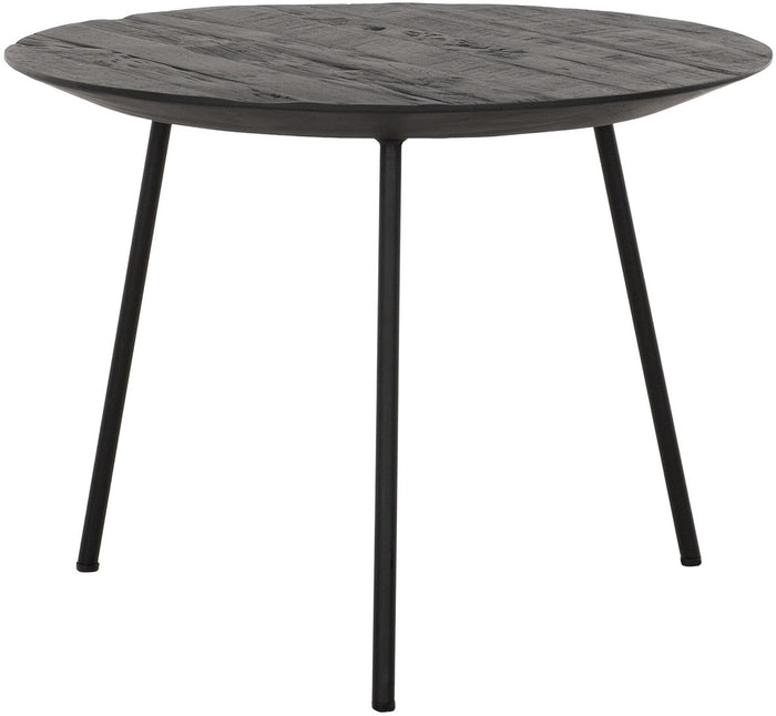 DTP Home Coffee table Jupiter medium BLACK,37xØ50 cm, recycled teak...