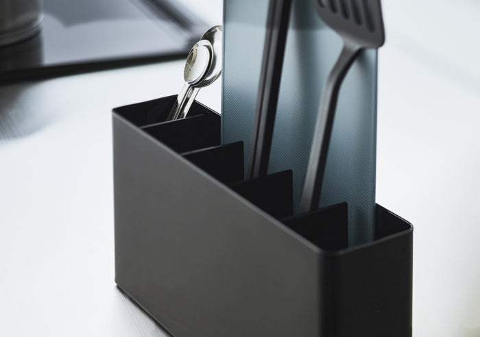 Yamazaki Keukengerei en Snijplank Houder - Tower - Zwart