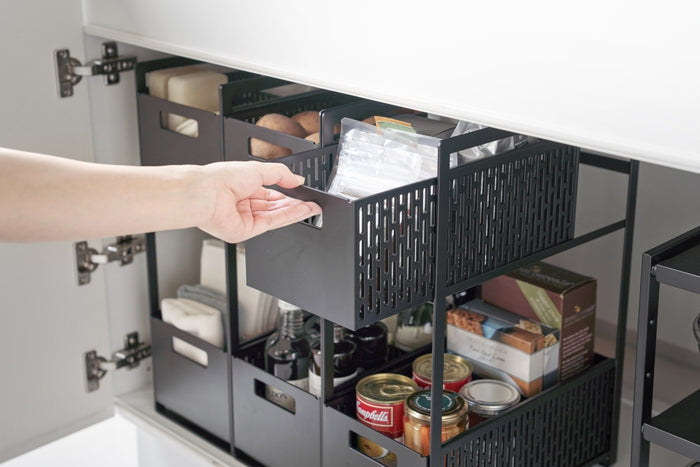 Yamazaki Keukenrek met Manden - 2 niveaus - Tower - Zwart