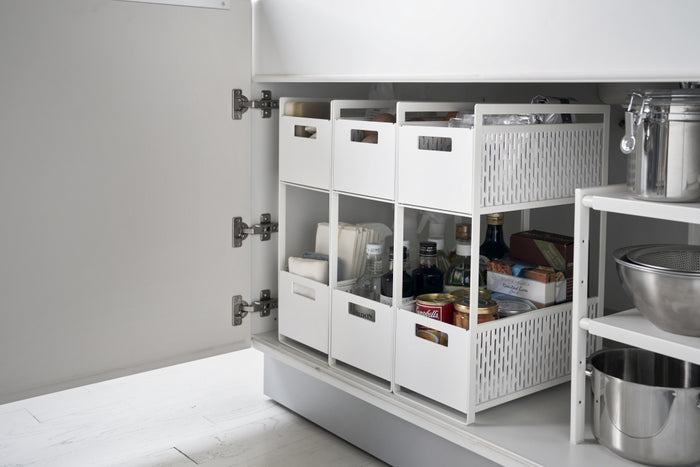 Yamazaki Keukenrek met Manden - 2 niveaus - Tower - Wit