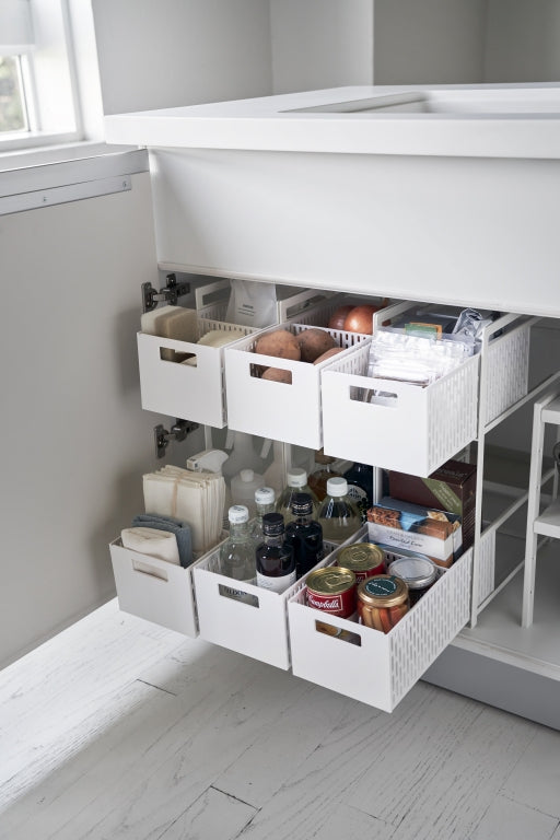 Yamazaki Keukenrek met Manden - 2 niveaus - Tower - Wit