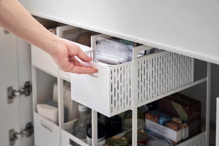 Yamazaki Keukenrek met Manden - 2 niveaus - Tower - Wit