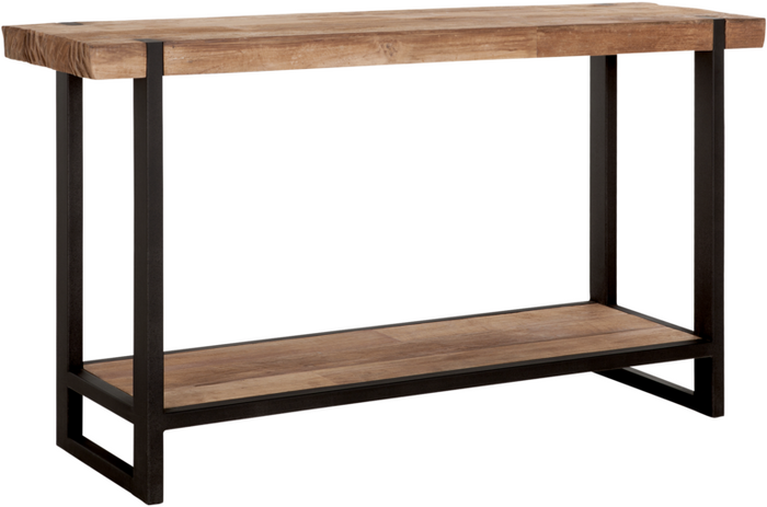 DTP Home Console table Beam,78x140x40 cm,  6 cm recycled teakwood top