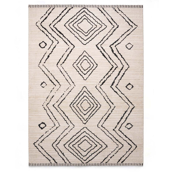 Boho&me Berber vloerkleed Beni Ouarain Bahij - crème|zwart - 200x300