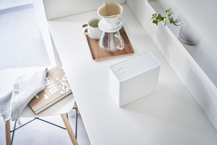 Yamazaki Koffieblik Luchtdicht - Tower - Wit