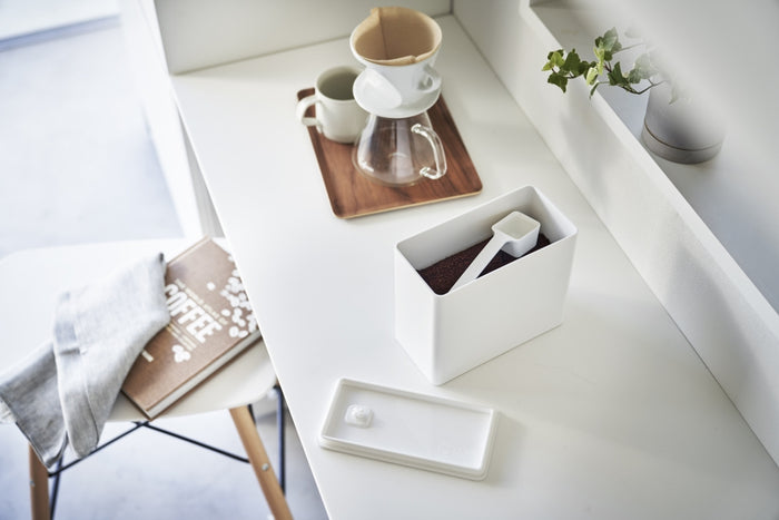 Yamazaki Koffieblik Luchtdicht - Tower - Wit