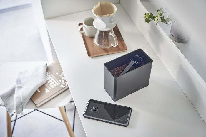 Yamazaki Koffieblik Luchtdicht - Tower - Zwart