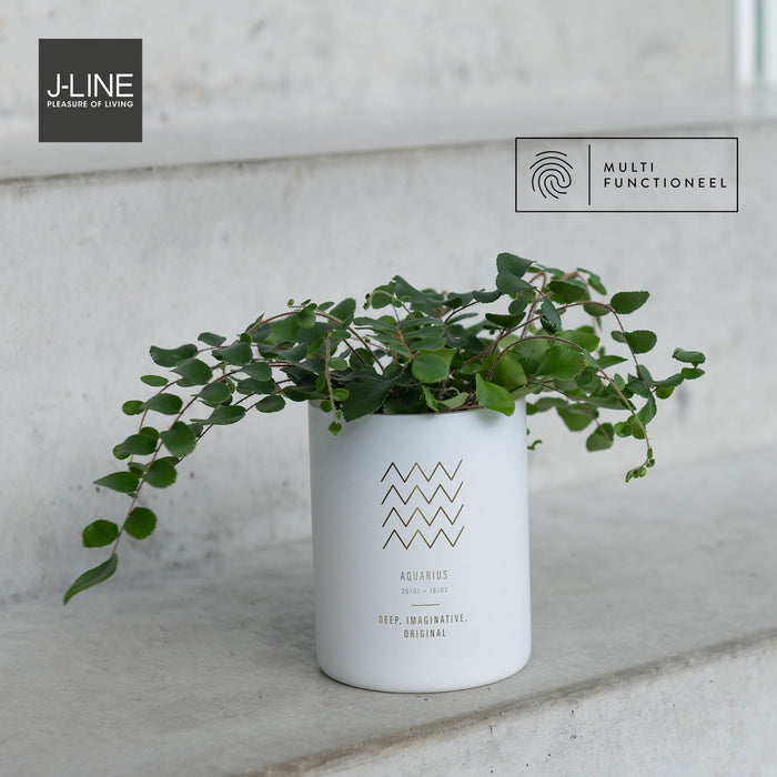 J-Line geurkaars Astro Ram – Sapphire Amber Tea – wit - 50U