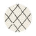Boho&me Rond hoogpolig vloerkleed ruiten Artisan - wit|zwart - 80 cm