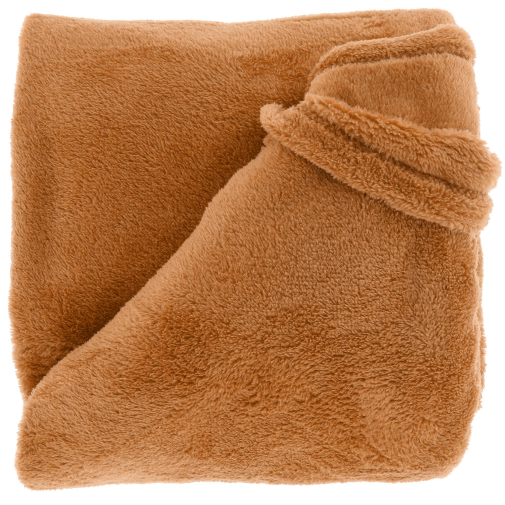 Unique Living Plaid Justin - Bruin - Polyester - 150x200x0cm (BxHxD)