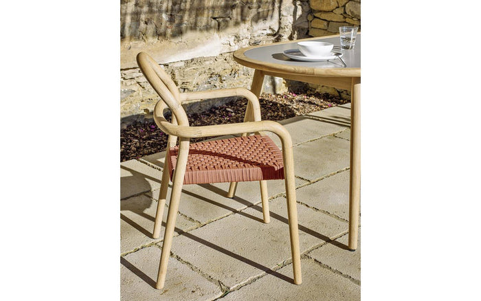 Kave Home - Sheryl stoel in massief eucalyptus en terracotta touw FSC