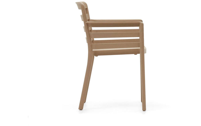 Kave Home - Nariet tuinstoel van beige kunststof