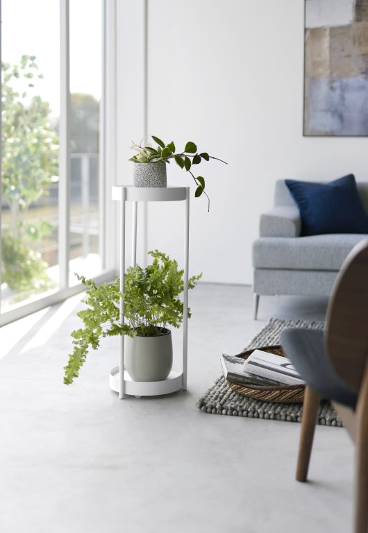 Yamazaki Plantenrek Binnen met Wielen - Tower - Wit