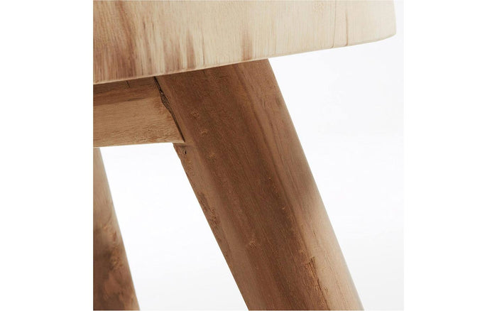 Kave Home - Wellcres massief regenboomhouten bijzettafeltje, Ø 65 cm