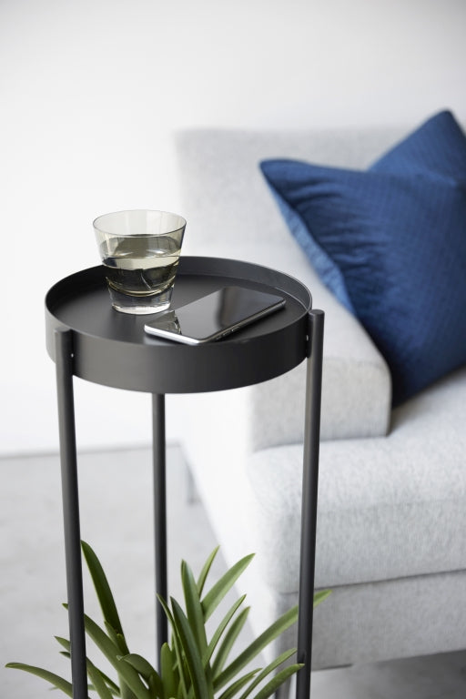 Yamazaki Plantenrek Binnen met Wielen - Tower - Zwart