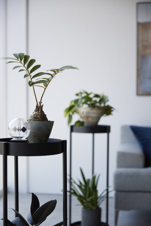 Yamazaki Plantenrek Binnen met Wielen - Tower - Zwart