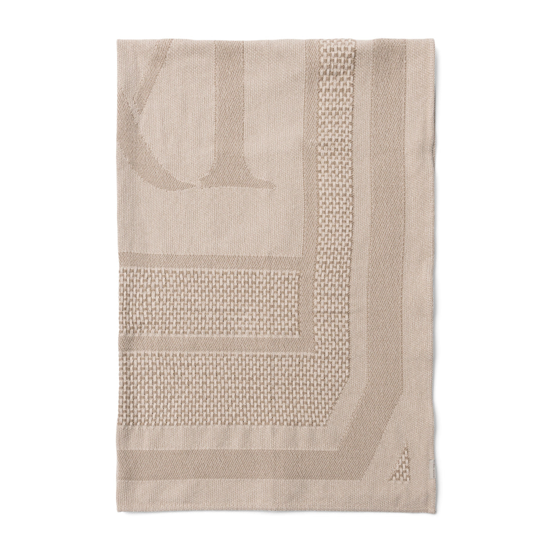 Riviera Maison Plaid Beige|Wit - Monogram Jacquard - Katoen