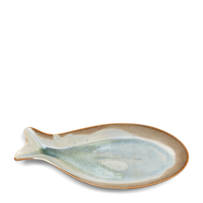 Riviera Maison Serveerschaal Beige - Lagos Fish - Porselein