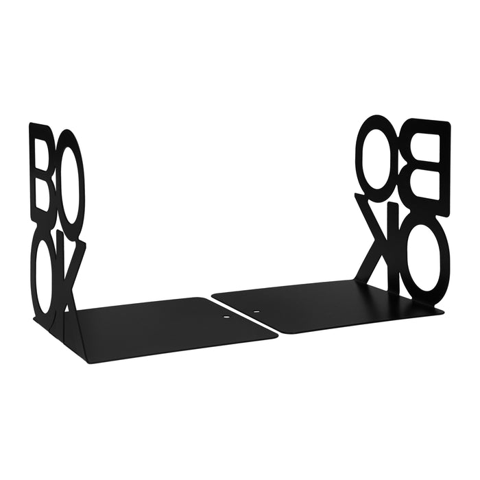 QUVIO Boekenstandaard "BOOK" - 1 paar - Zwart