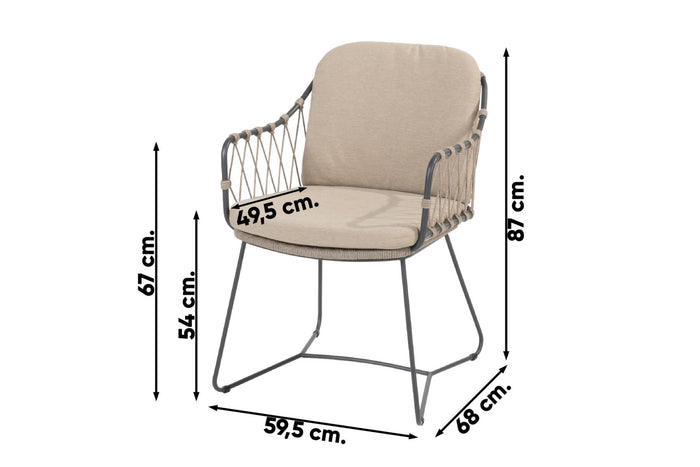 Taste Prego|Prado ellips ovale tuinset - 7-delig - 240x115 cm.