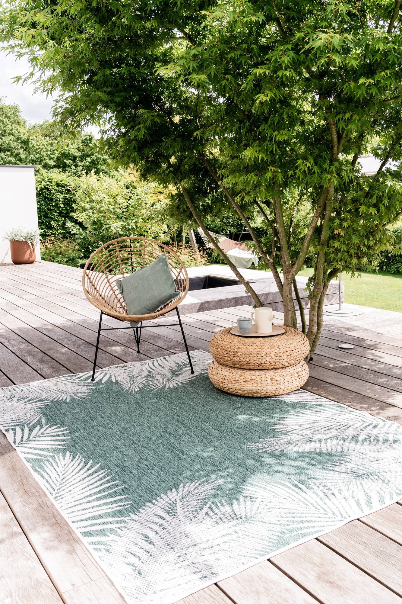 Eva Interior Buitenkleed Groen Leaf 240 x 340 cm