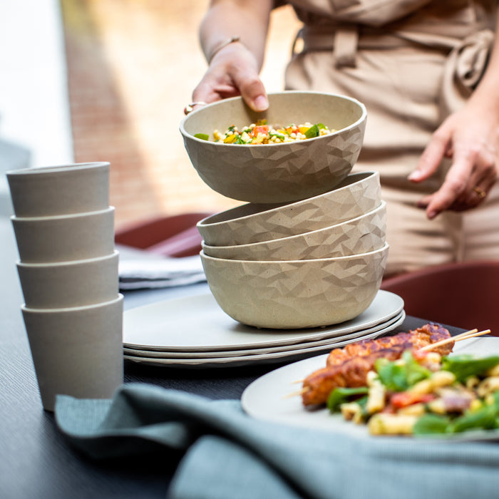 Schaal, 0.7 L, Set van 4, Organic, Zand Beige - Koziol | Club Bowl