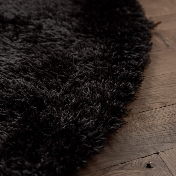 Interieur05 Vloerkleed Hoogpolig Fender Zwart Rond 240cm