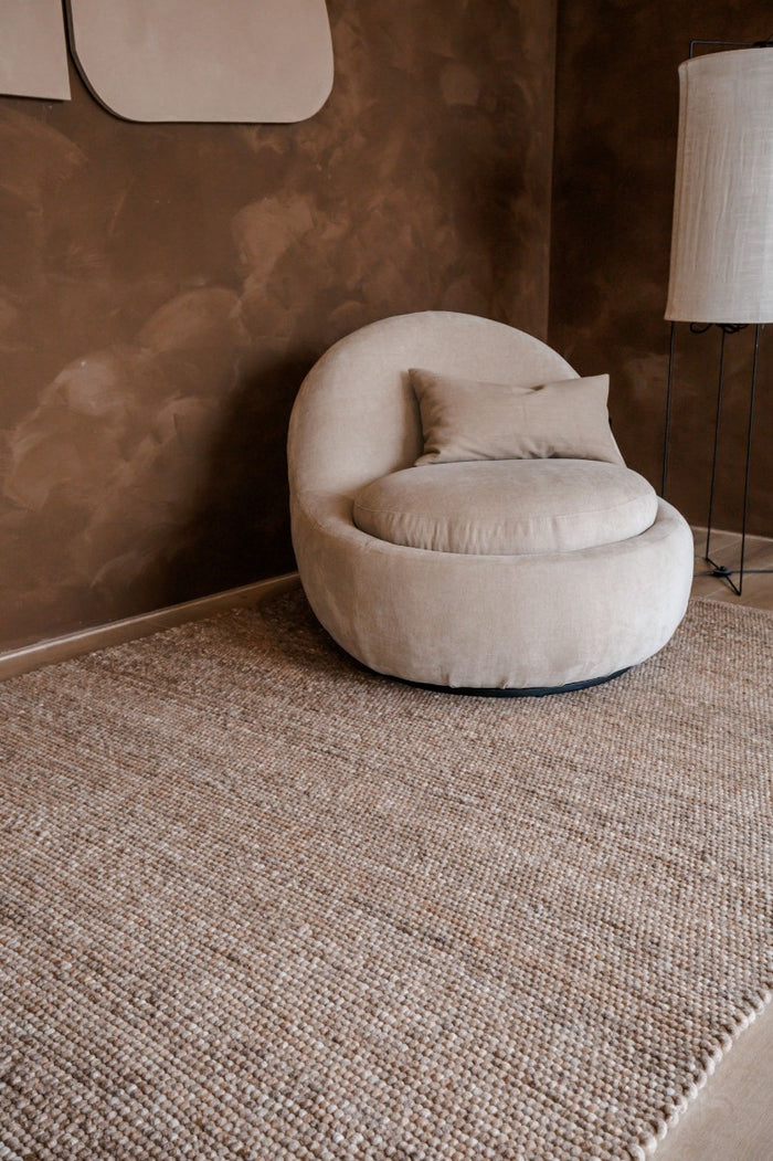 Interieur05 Wollen vloerkleed Rond Vik Lichtbruin 240cm