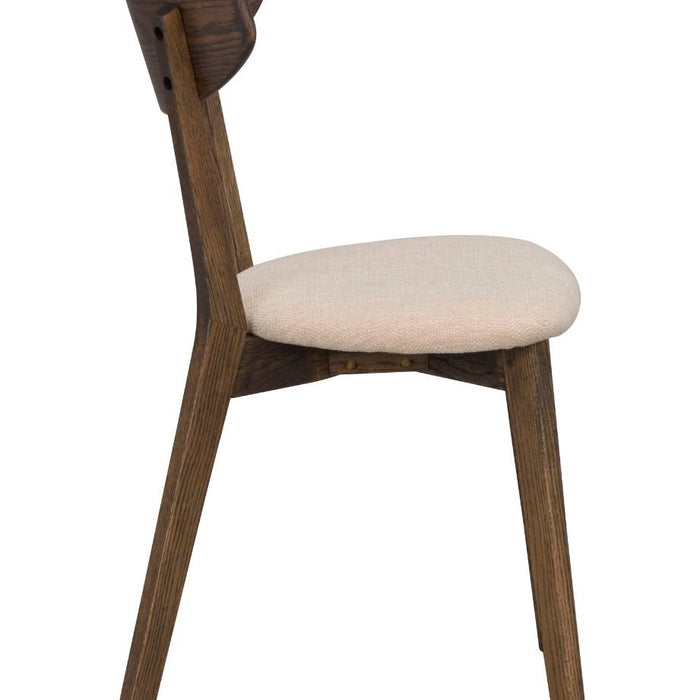 Rowico Home Ami Stoel - Set Van 2 - Stof Beige - Eiken Bruin