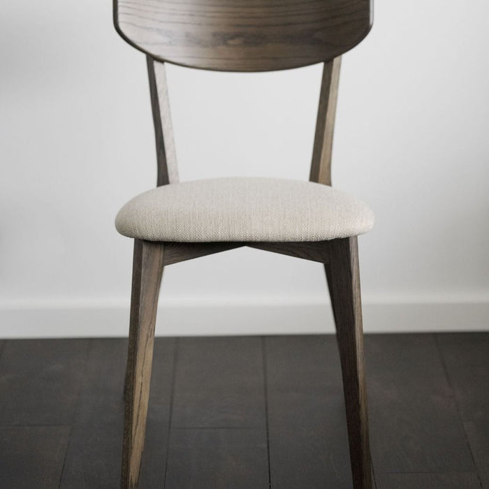 Rowico Home Ami Stoel - Set Van 2 - Stof Beige - Eiken Bruin