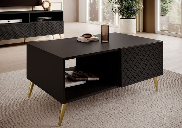 Meubella Salontafel Tadeo - Zwart - 99 cm
