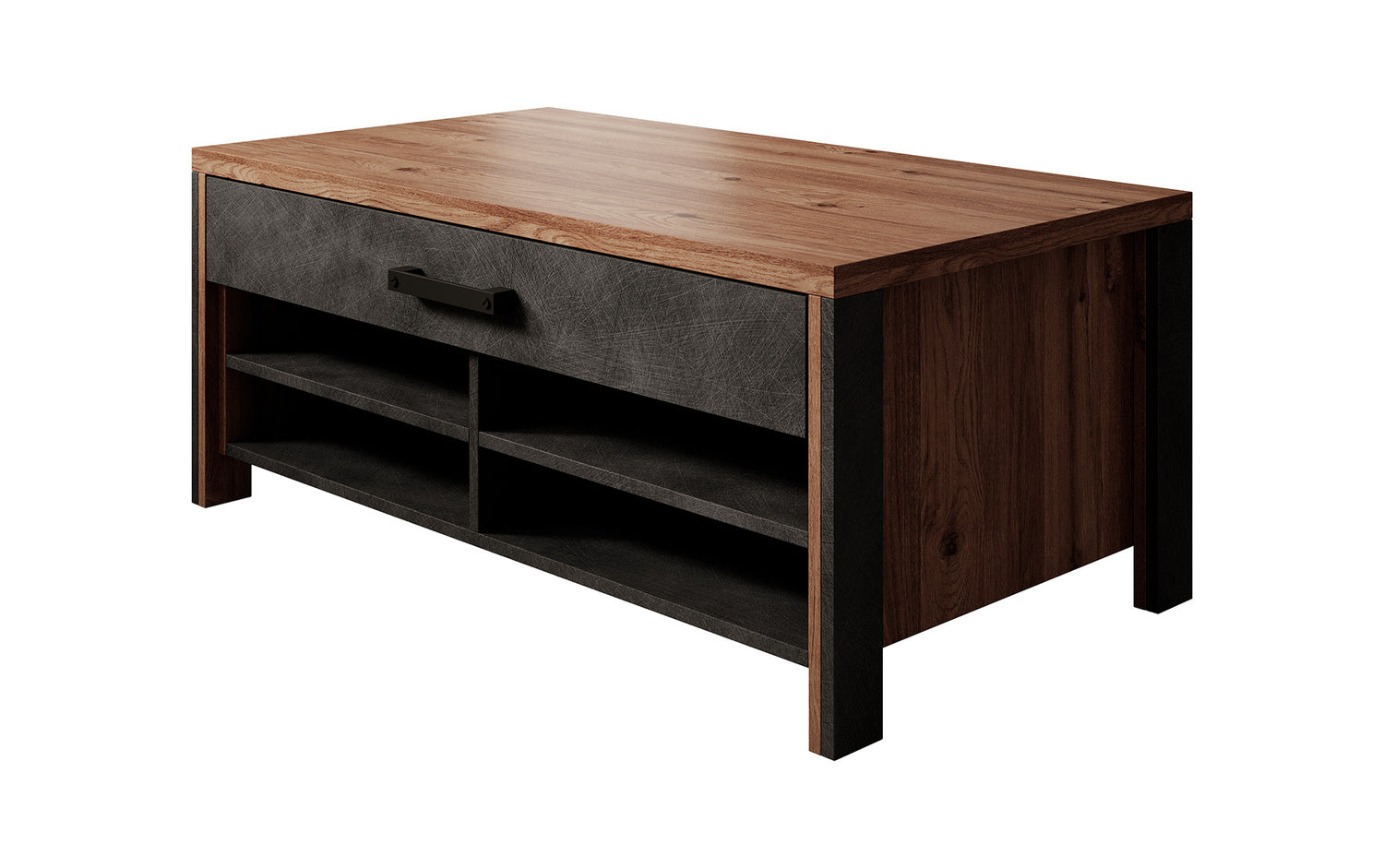 Meubella Salontafel Baron - Eiken - Antraciet - 107 cm