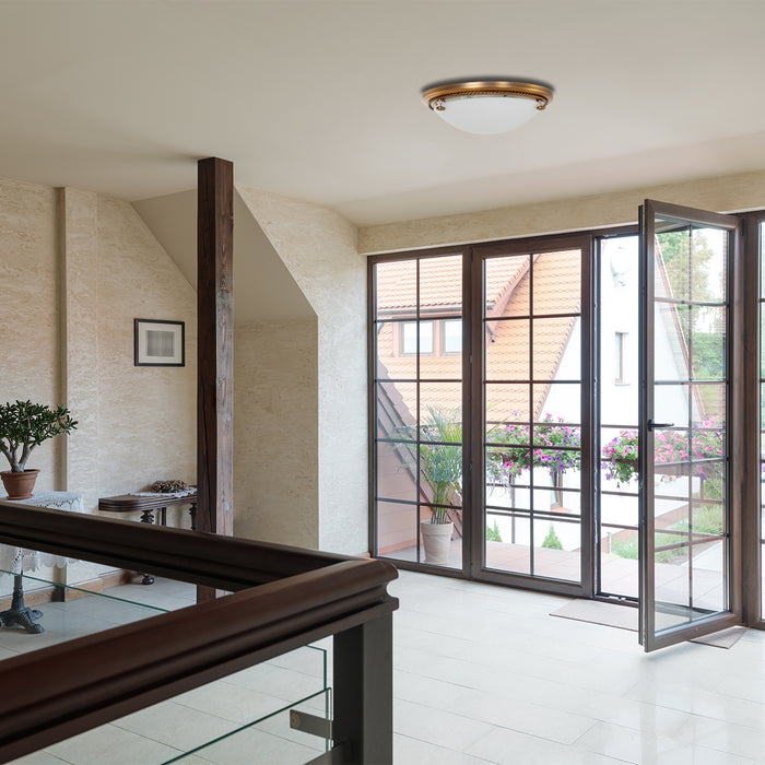 Steinhauer - plafonniere - Ceiling and wall - brons - glas metaal - Ø 29cm - E27 - 2785BR