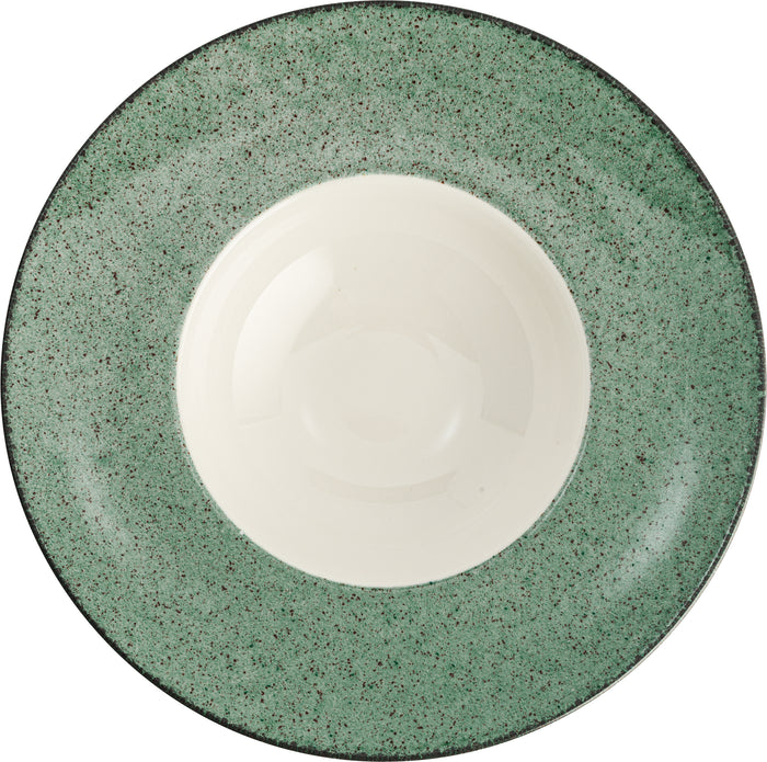 Lite-Body Hermes Pastabord - 6 stuks - Ø28 cm - Mintgroen spikkel