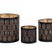 SVJ Windlicht - 14x14x14 cm - Metaal - Zwart - Set van 3