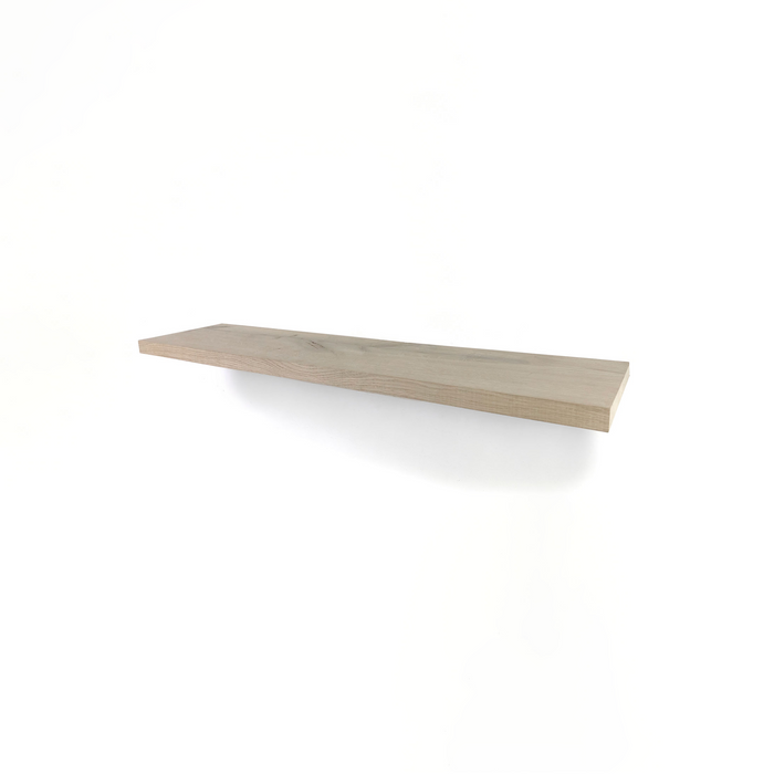 WoodBrothers Eikenhouten rustieke zwevende wandplank 50x24x2,5cm