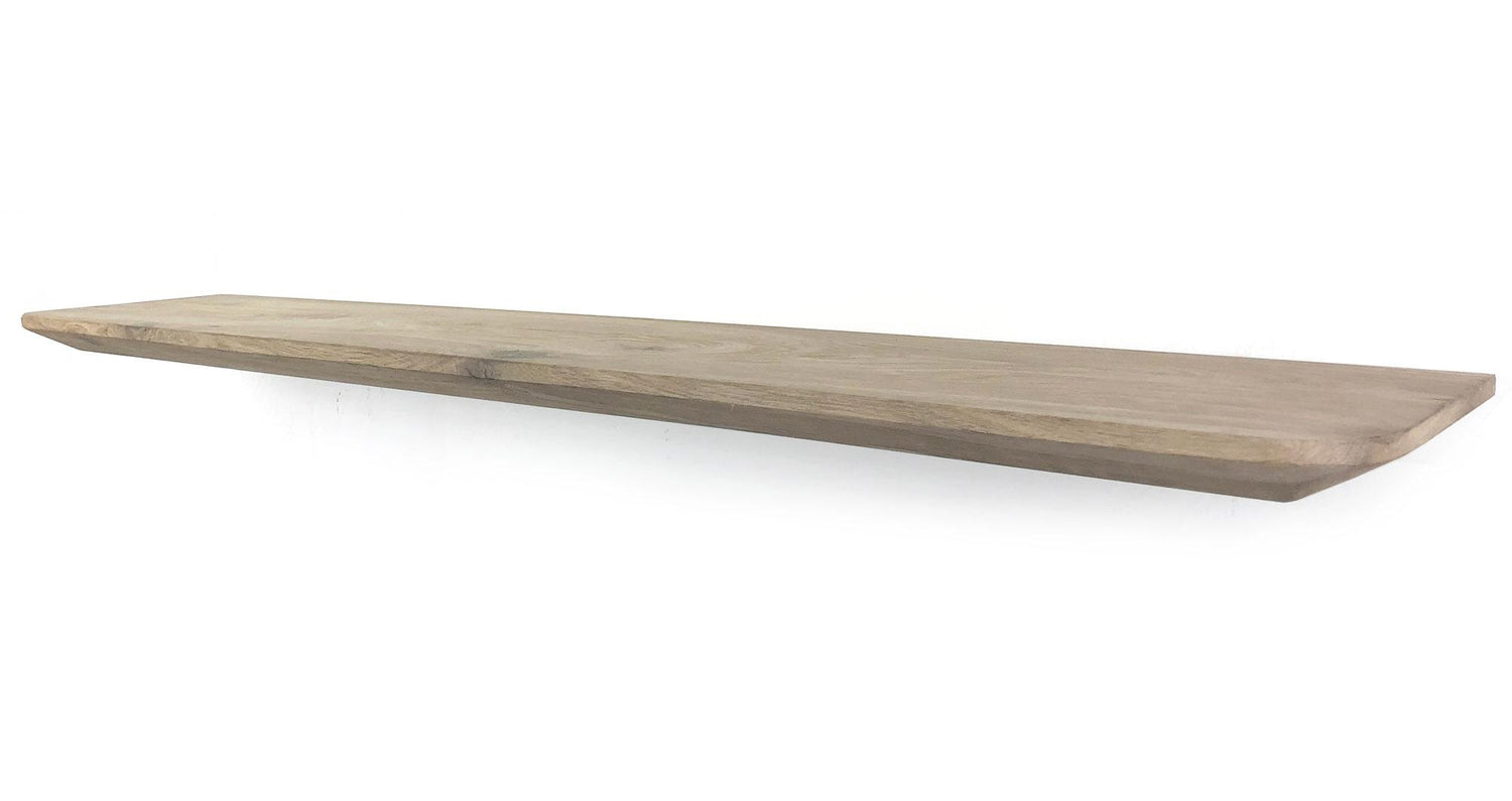 WoodBrothers Eikenhouten zwevende wandplank verjongd 100x20x4cm