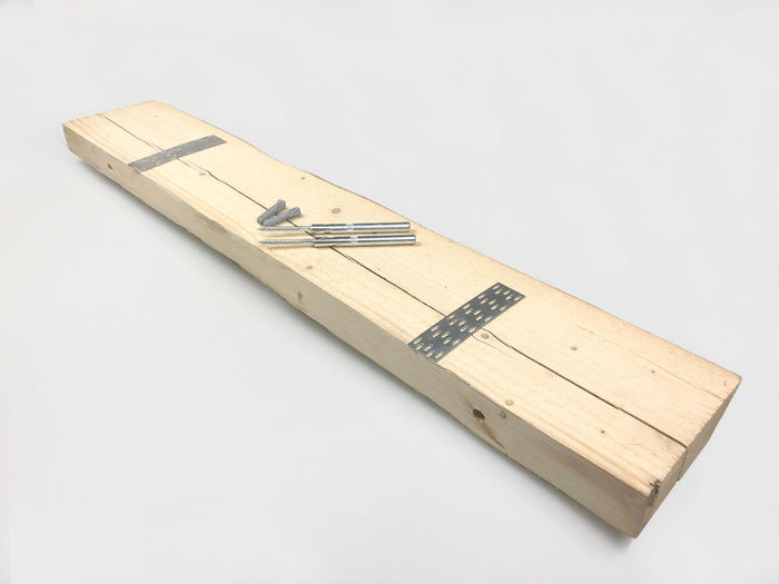 WoodBrothers Barnwood zwevende wandplank 100x18x4cm