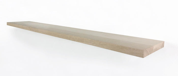 WoodBrothers Eikenhouten zwevende wandplank recht 120x20x2,5cm