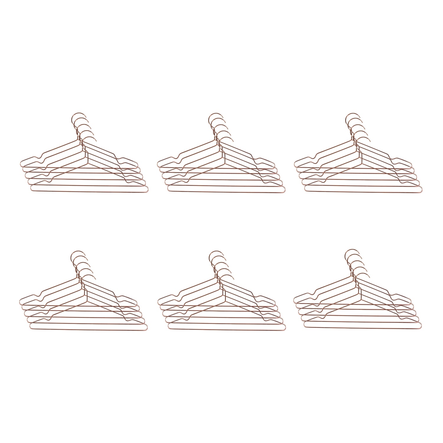 QUVIO Kledinghanger set van 30 - Metaal - Koperkleur