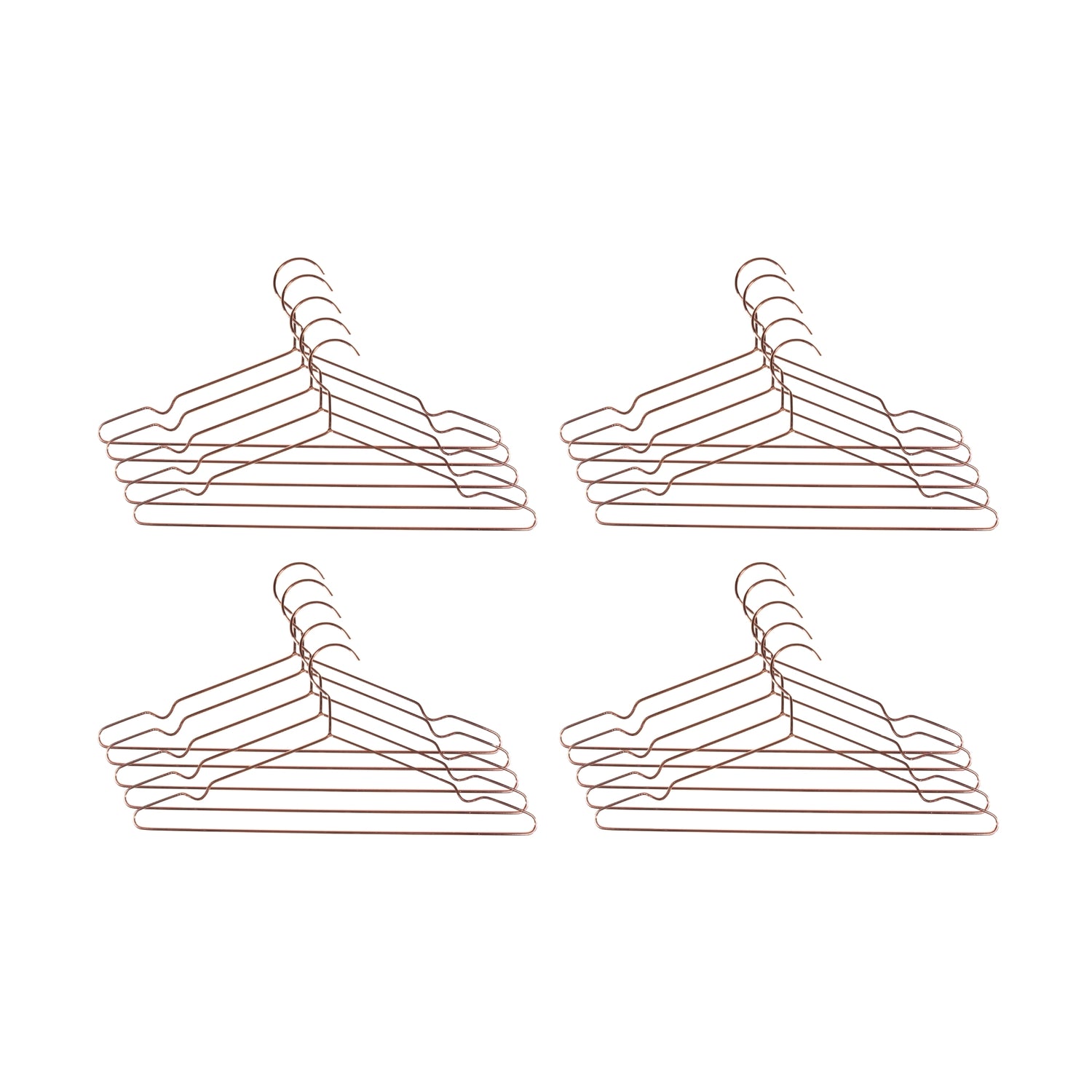 QUVIO Kledinghanger set van 20 - Metaal - Koperkleur