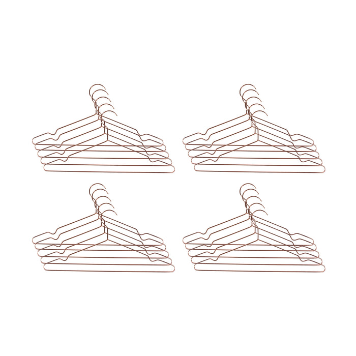 QUVIO Kledinghanger set van 20 - Metaal - Koperkleur