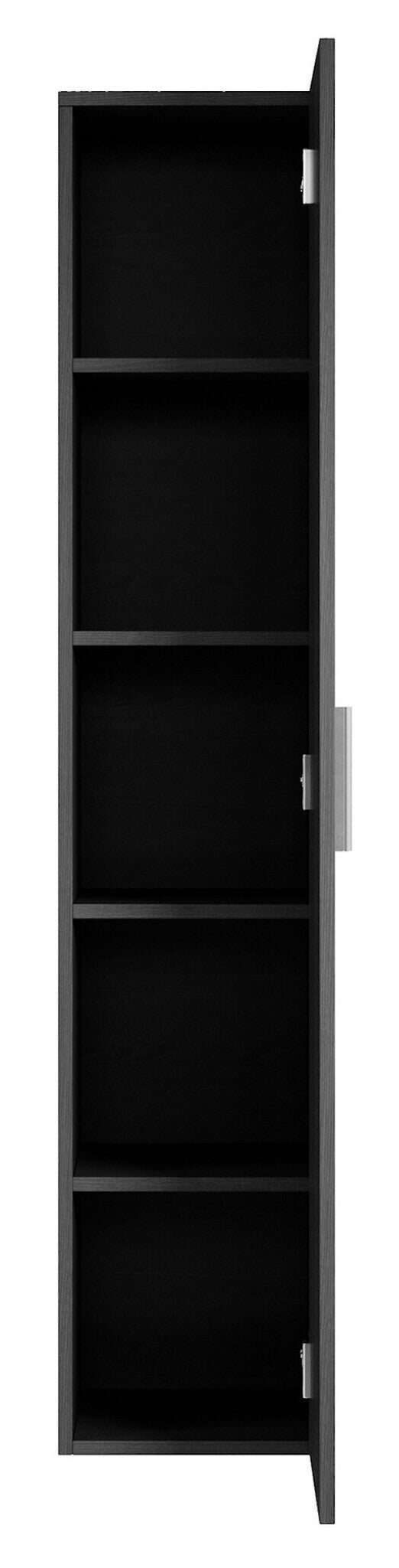 Badplaats Badkamerkast Pluto 30 x 30 x 150 cm - Zwart Hout Kolomkast