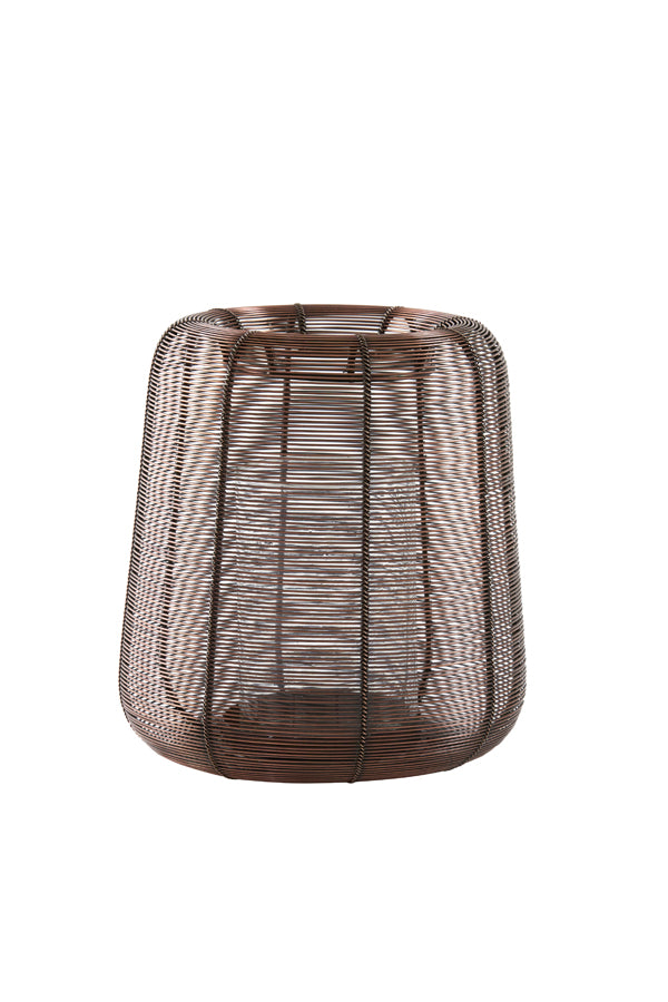 Light&living Windlicht Ø22,5x24 cm ADETA antiek koper+glas