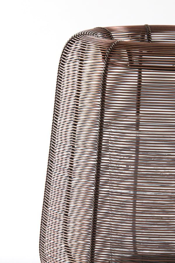 Light&living Windlicht Ø22,5x24 cm ADETA antiek koper+glas