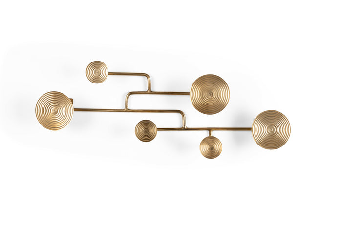 BOLD MONKEY Wall Coat Rack Hypnotising Brass