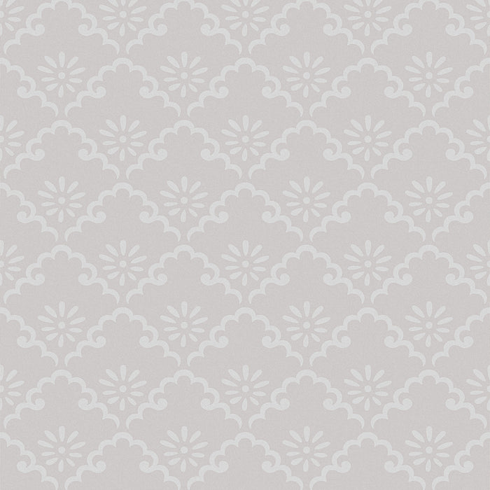 Laura Ashley Coralie Behang - Bloemen - 10mx52cm - Grijs